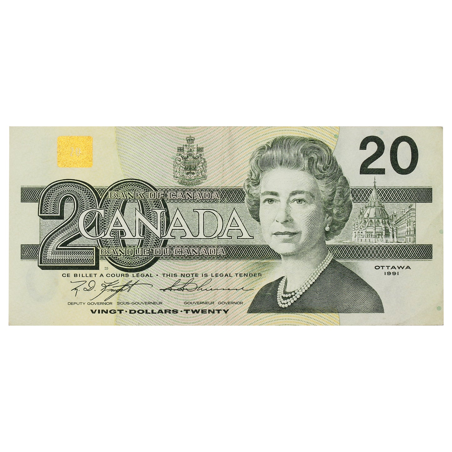 BC-58cA 1991 Canada $20 Knight-Thiessen, AWI (1.000-1.100), VF-EF (VF30)