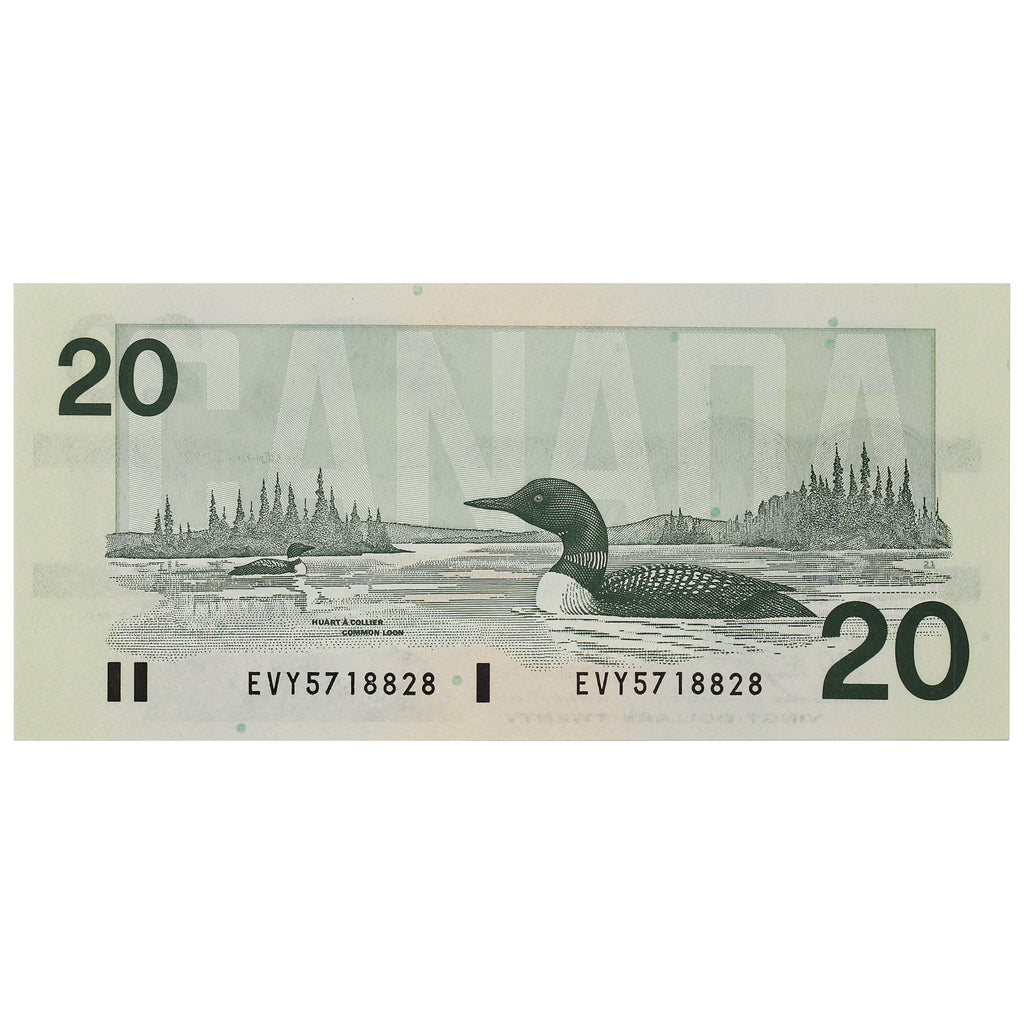 BC-58d 1991 Canada $20 Knight-Dodge, EVY, AU-UNC (AU55)