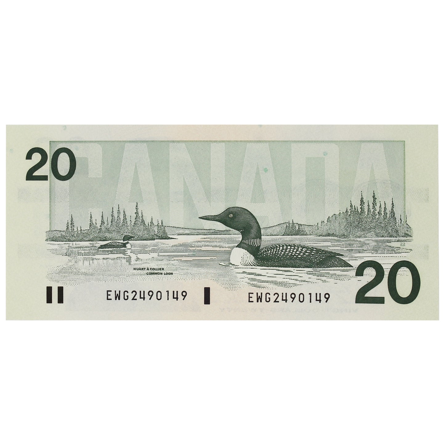 BC-58d 1991 Canada $20 Knight-Dodge, EWG, Choice Uncirculated (CUNC63)