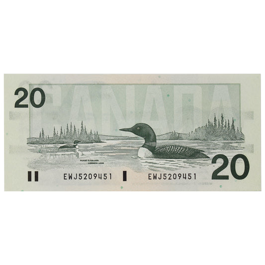 BC-58d 1991 Canada $20 Knight-Dodge, EWJ, UNC