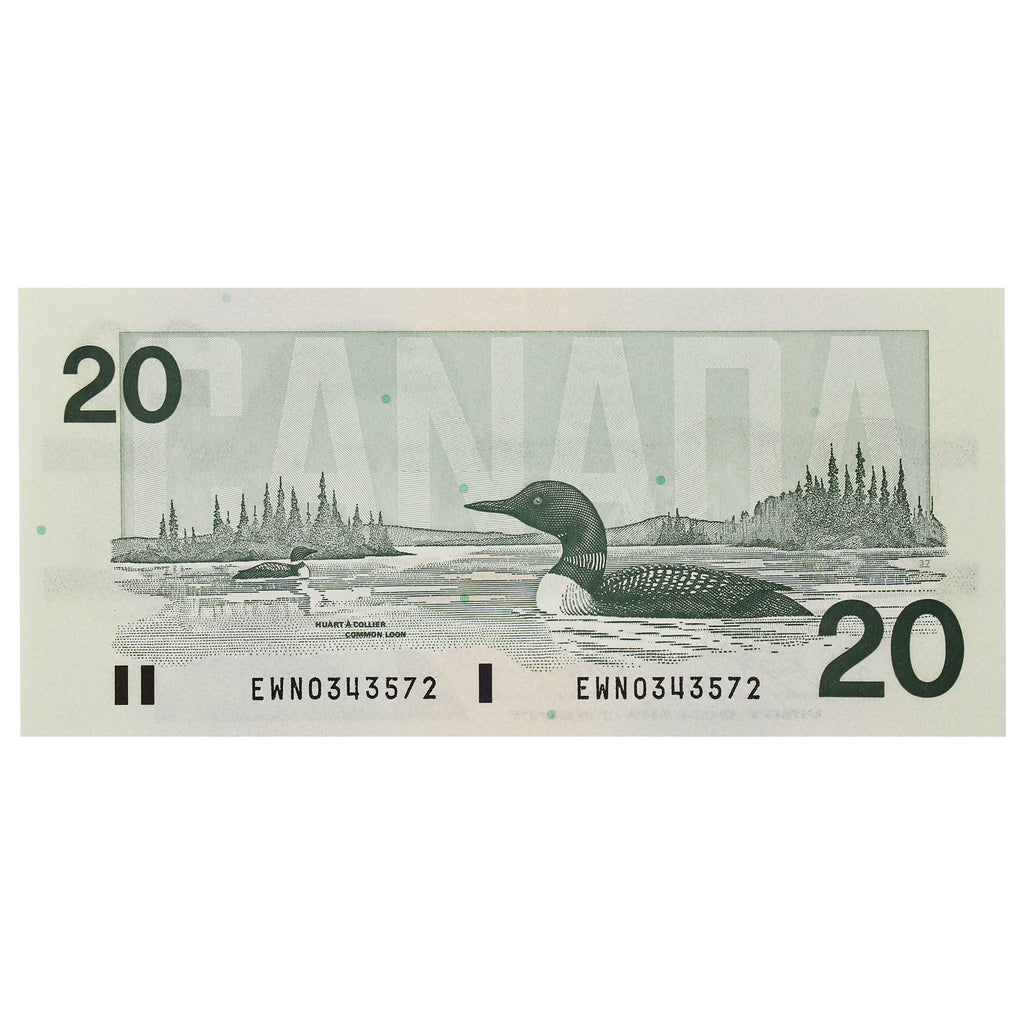 BC-58d 1991 Canada $20 Knight-Dodge, EWN, AU-UNC (AU55)
