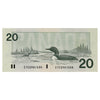 BC-58d 1991 Canada $20 Knight-Dodge, EYE, EF-AU (EF45)