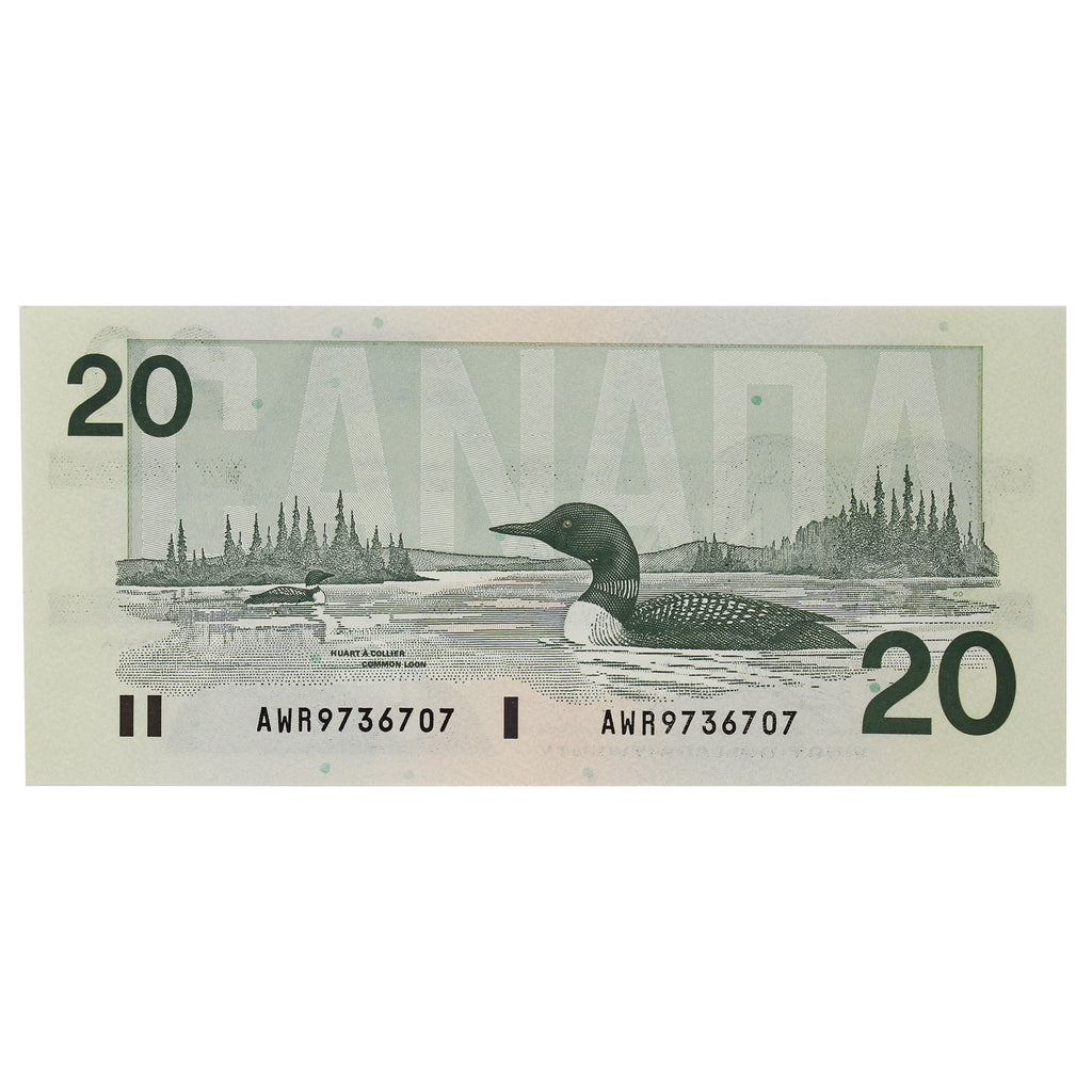 BC-58d-i 1991 Canada $20 Knight-Dodge, AWR, Choice Uncirculated (CUNC63)