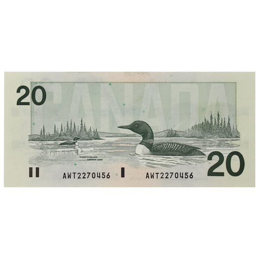BC-58d-i 1991 Canada $20 Knight-Dodge, AWT, Uncirculated (MS60)