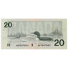 BC-58d-i 1991 Canada $20 Knight-Dodge, AWY, AU-UNC (AU55)