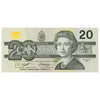 BC-58d-i 1991 Canada $20 Knight-Dodge, AYE, Almost Uncirculated (AU50)