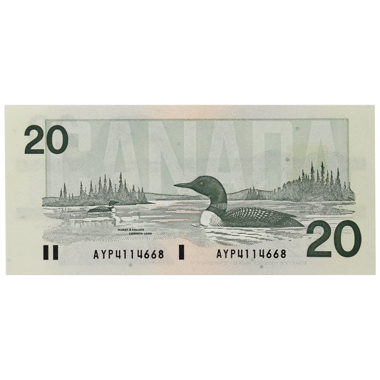 BC-58d-i 1991 Canada $20 Knight-Dodge, AYP, Almost Uncirculated (AU50)
