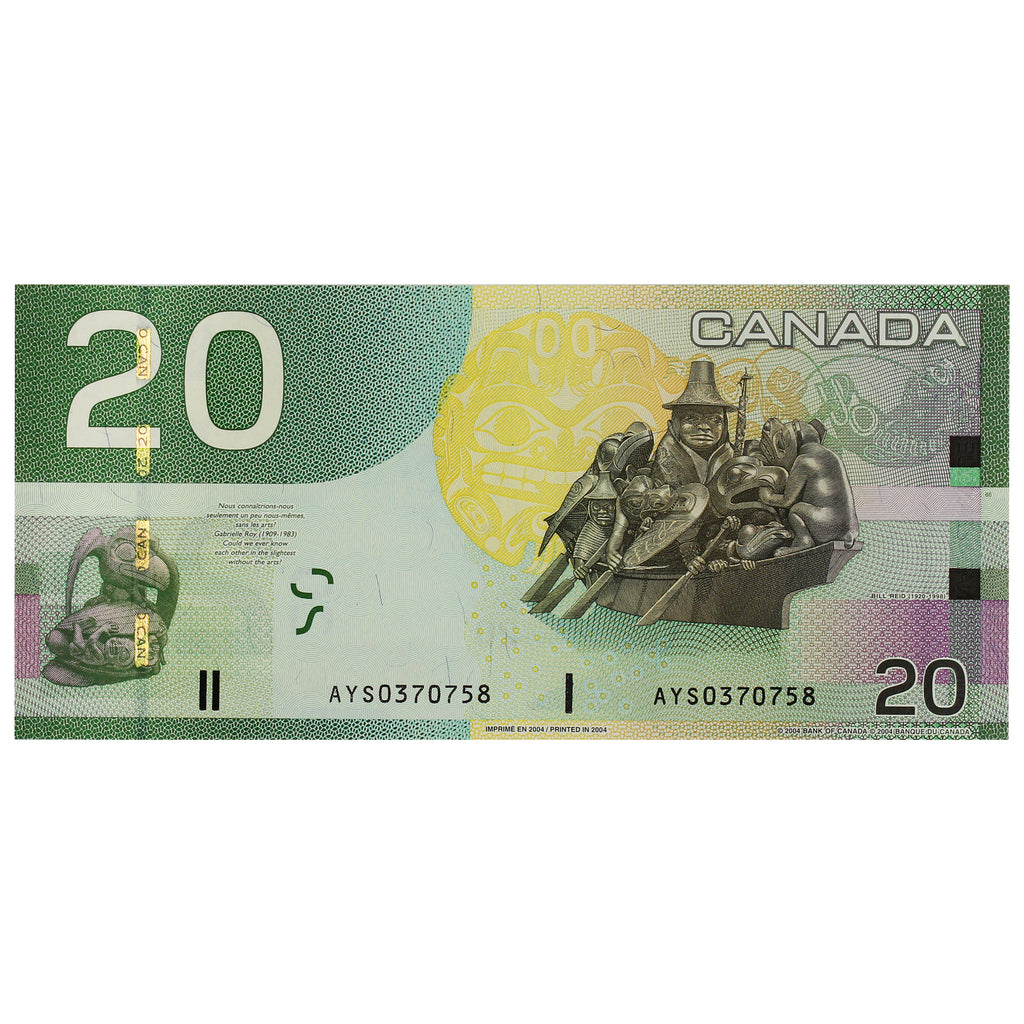 BC-64a 2004 Canada $20 Jenkins-Dodge, AYS, Uncirculated (MS60)
