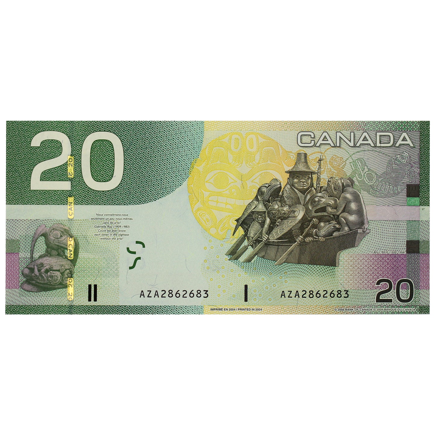 BC-64a 2004 Canada $20 Jenkins-Dodge, AZA, AU-UNC (AU55)