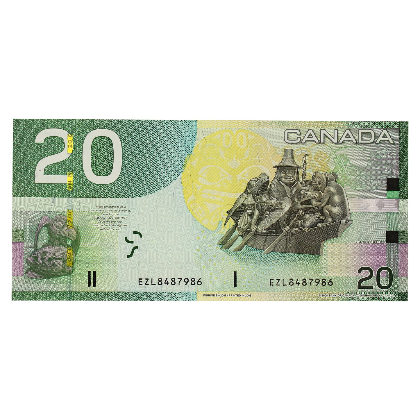 BC-64a-i 2006 Canada $20 Jenkins-Dodge, EZL, CUNC