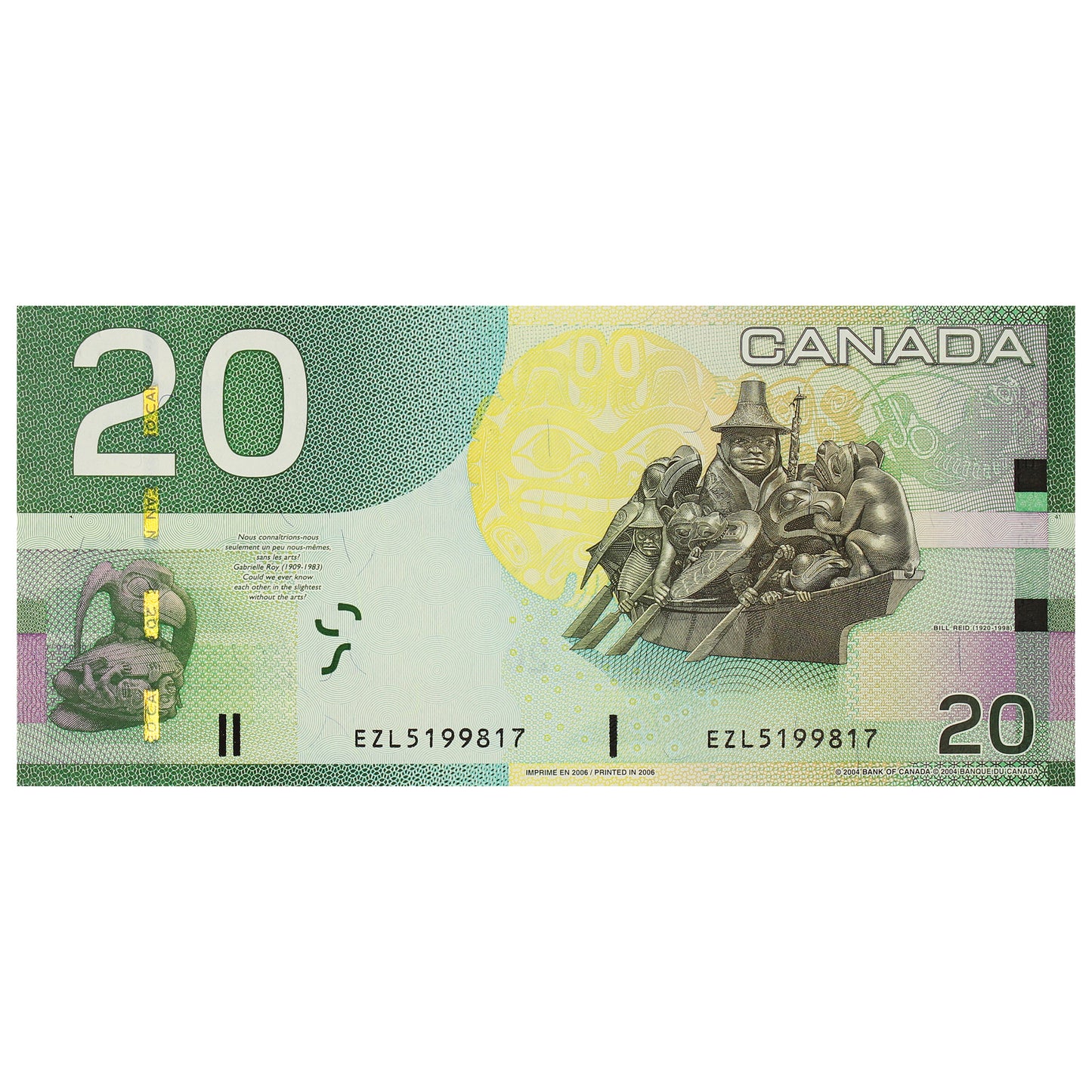 BC-64a-i 2006 Canada $20 Jenkins-Dodge, EZL, UNC