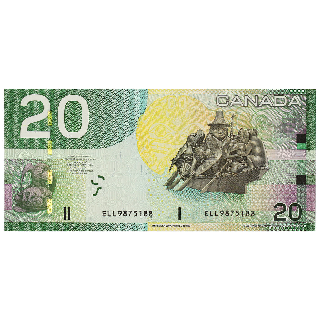 BC-64aA-i 2007 Canada $20 Jenkins-Dodge, ELL (9.720-9.990), Choice Uncirculated (CUNC63)