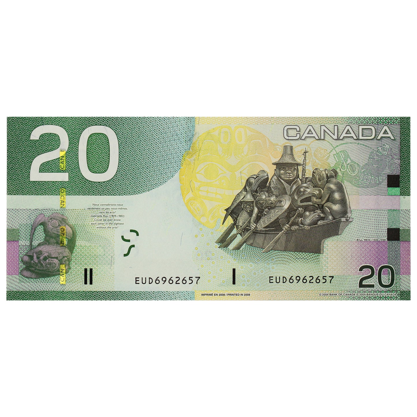 BC-64b 2008 Canada $20 Jenkins-Carney, EUD, CUNC