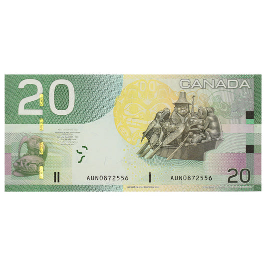 BC-64b-i 2010 Canada $20 Jenkins-Carney, AUN, CUNC