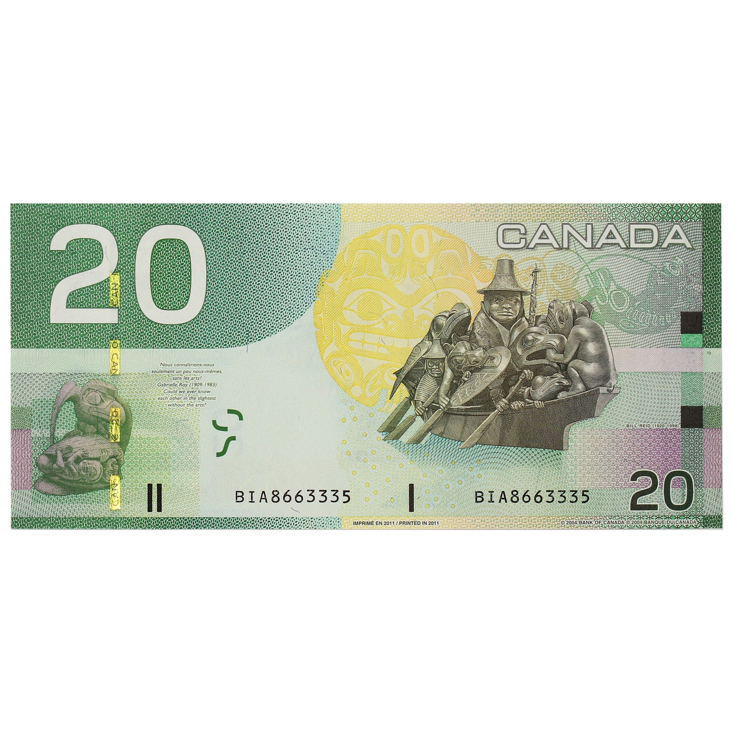 BC-64c 2011 Canada $20 Macklem-Carney, BIA, Choice Uncirculated (CUNC63)