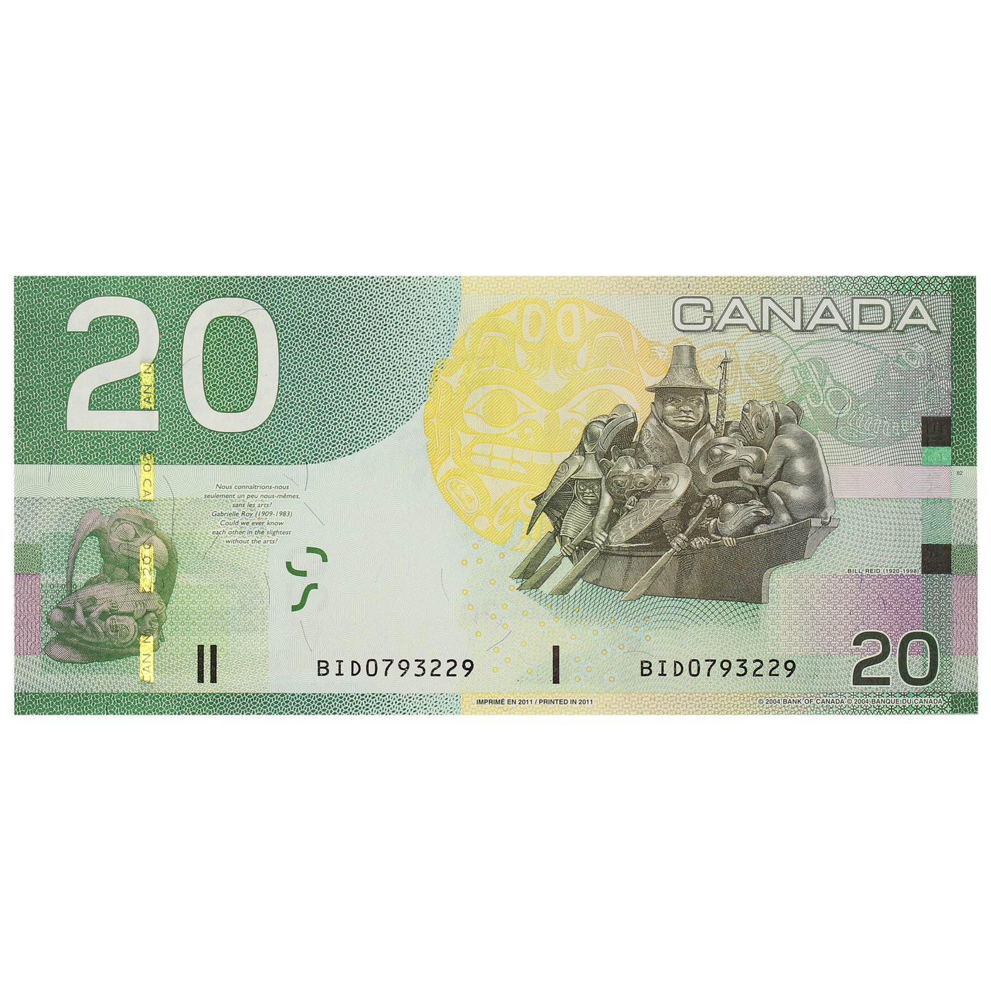 BC-64c 2011 Canada $20 Macklem-Carney, BID, Choice Uncirculated (CUNC63)