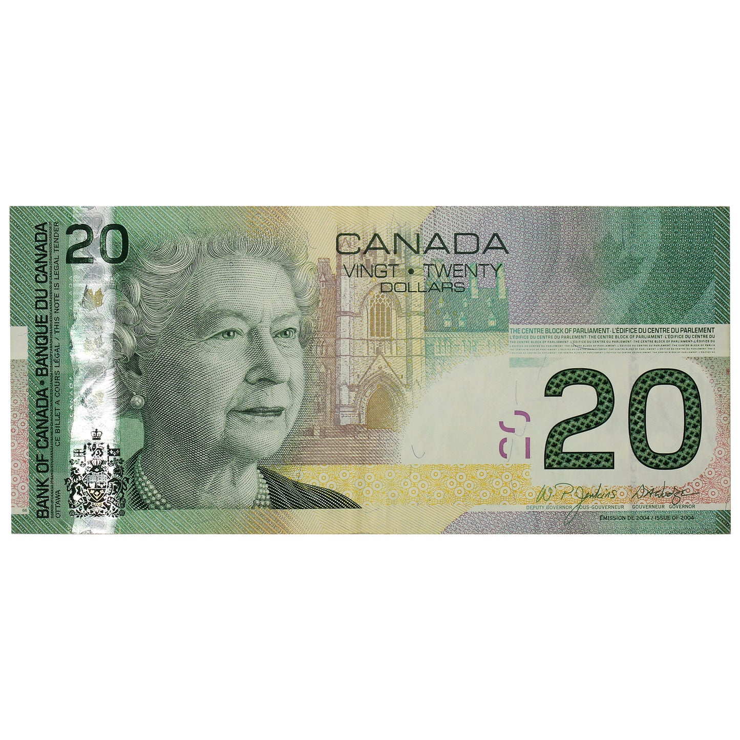 BC-64a-N1-iii 2005 Canada $20 Jenkins-Dodge, 3 Digit RADAR ALV1443441, VF-EF