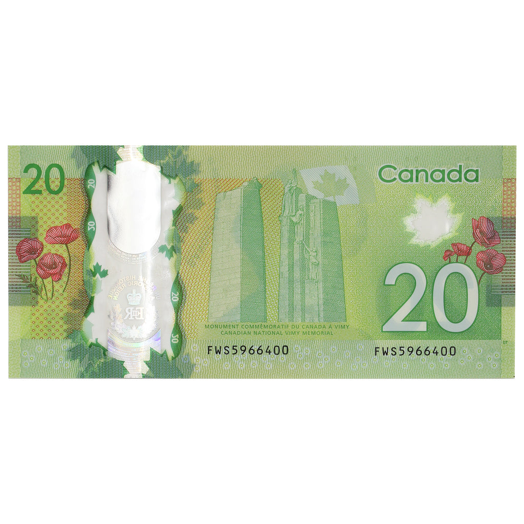 BC-74 2015 Canada $20 Wilkins-Poloz, Commemorative, FWS, Uncirculated (MS60)