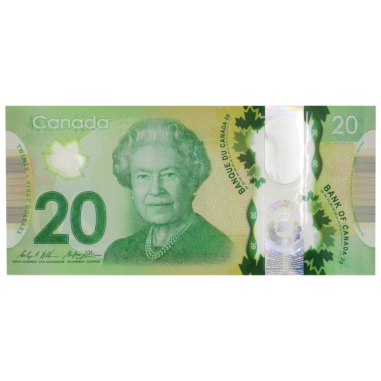 BC-74 2015 Canada $20 Wilkins-Poloz, Commemorative, FWS, AU-UNC (AU55)