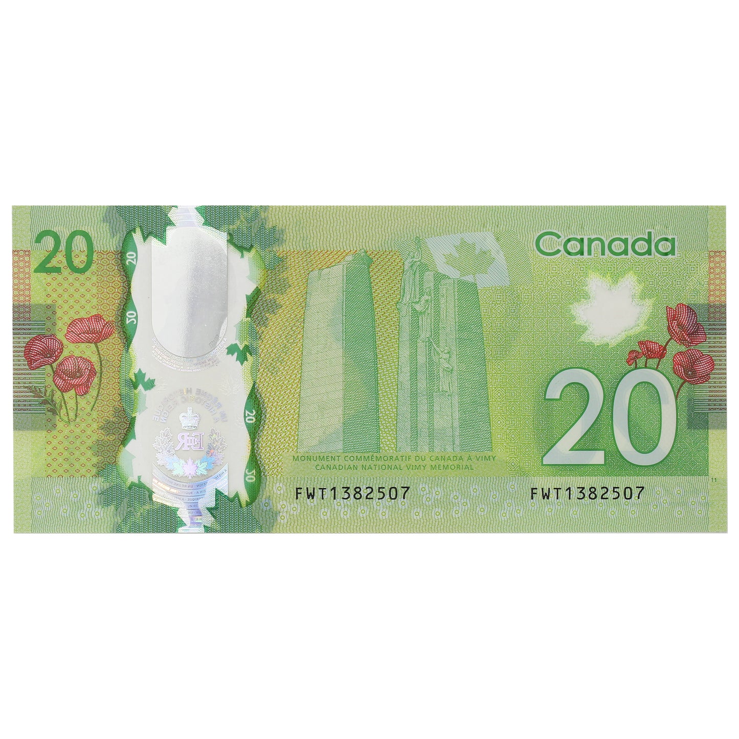 BC-74 2015 Canada $20 Wilkins-Poloz, Commemorative, FWT, AU-UNC (AU55)