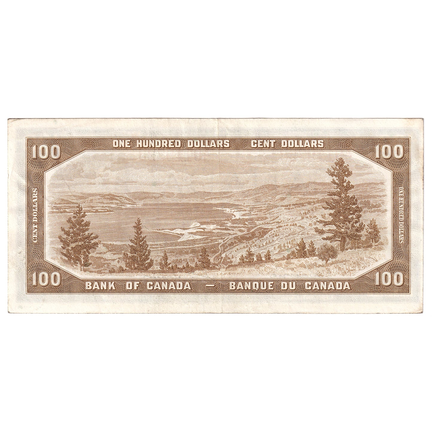 BC-35a 1954 Canada $100 Coyne-Towers, Devil's Face, A/J, EF-AU