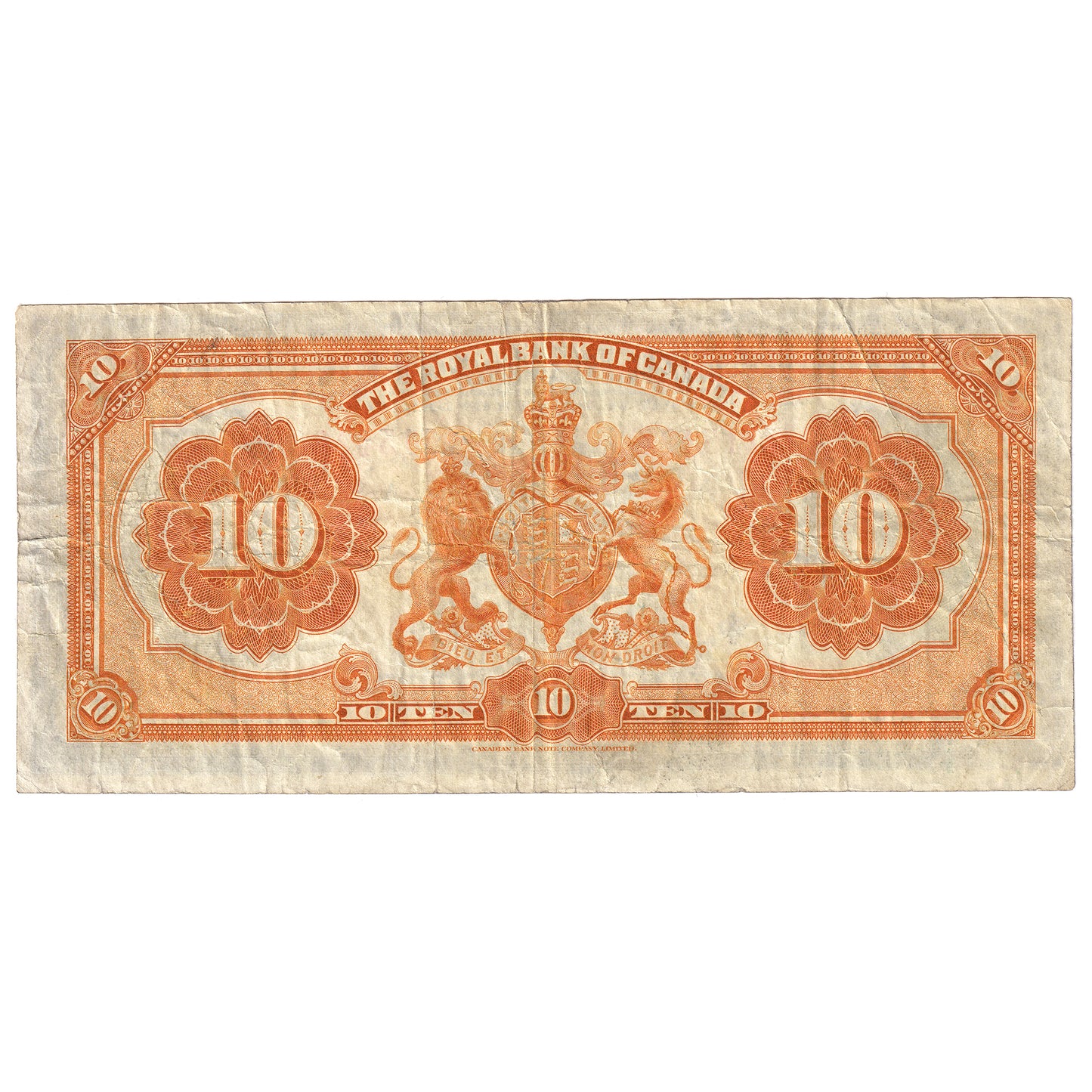 630-14-08 1927 Royal Bank $10 Wilson-Holt, VF