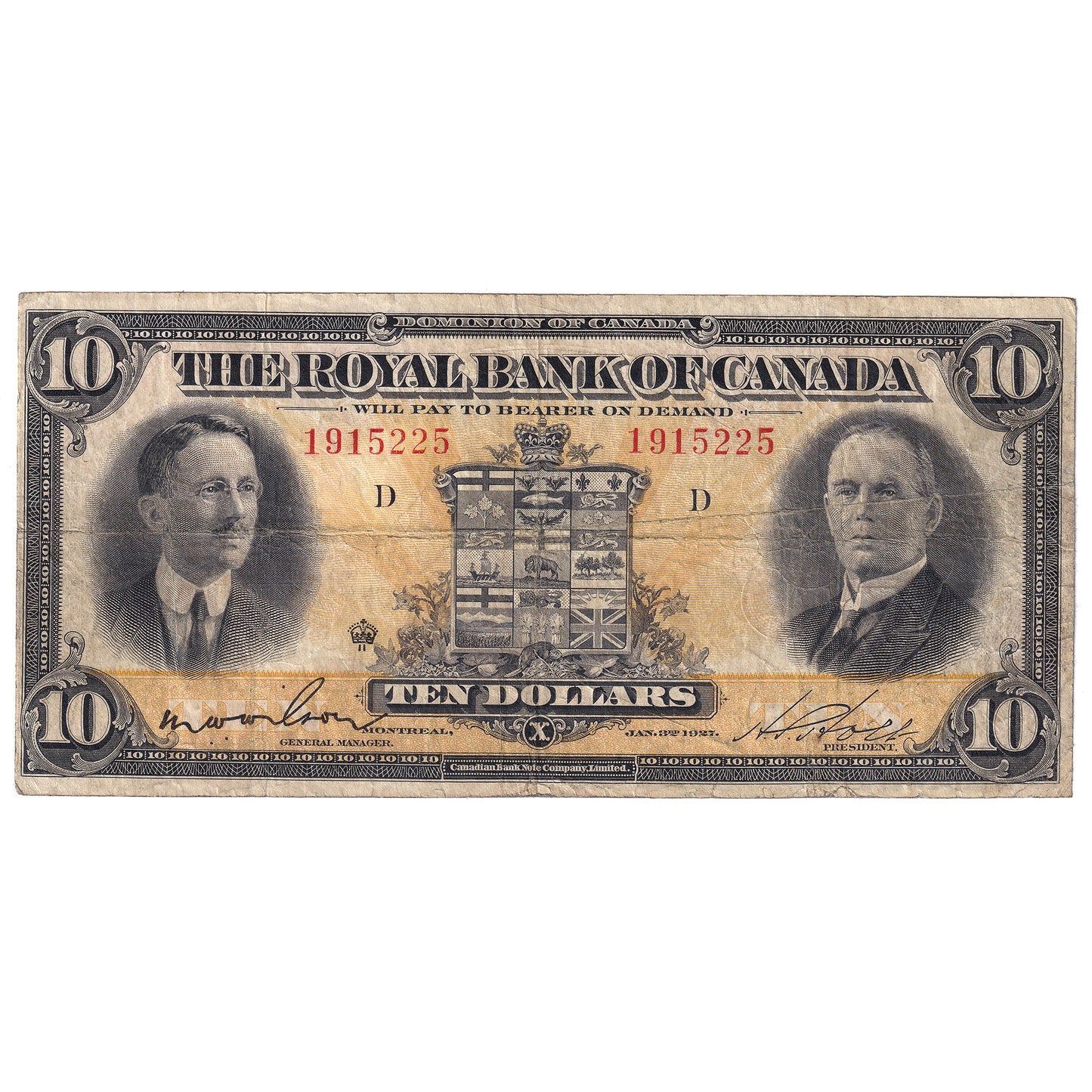 630-14-08 1927 Royal Bank $10 Wilson-Holt, F