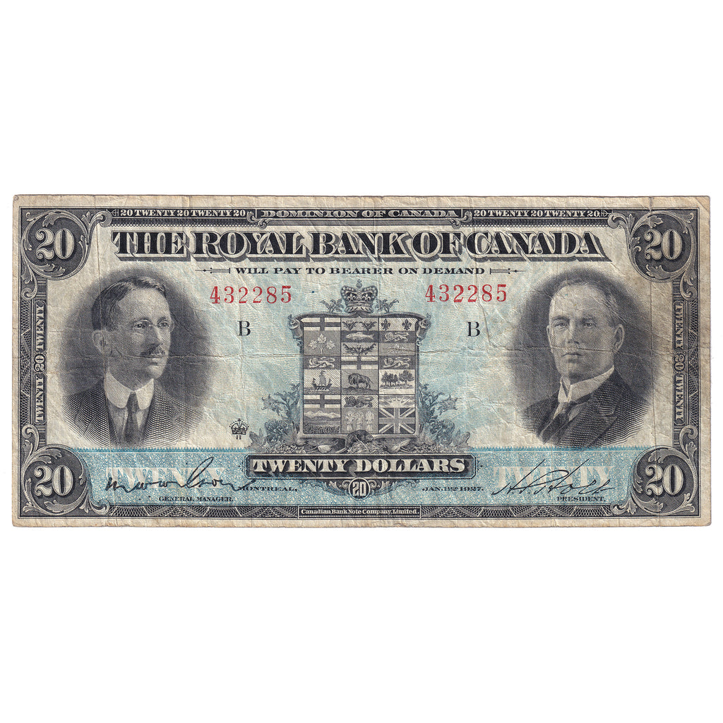 630-14-12 1927 Royal Bank $20 Wilson-Holt, F-VF
