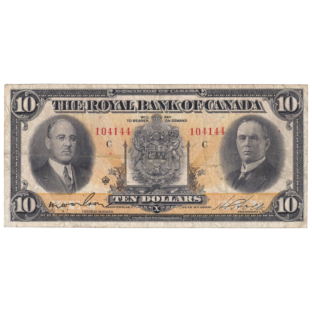 630-16-04 1933 Royal Bank $10 Wilson-Holt, F-VF