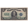 DC-25c 1923 Dominion $1 McCavour-Saunders, Blue Seal, Group 1, F