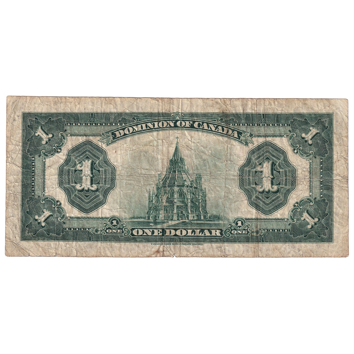 DC-25c 1923 Dominion $1 McCavour-Saunders, Blue Seal, Group 1, F