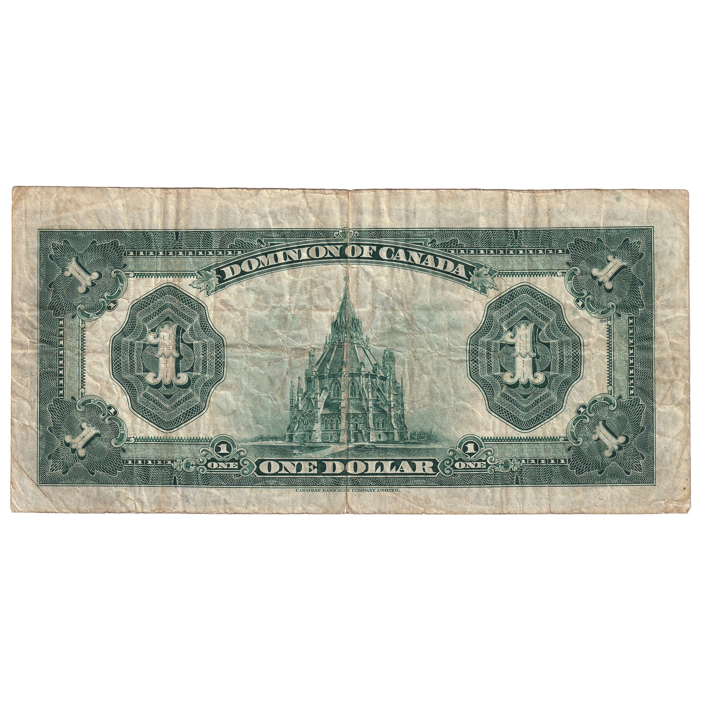 DC-25e-E25a-i 1923 Dominion $1 M-Ss, Cut Off Size, Bronze Seal, Group 1, Series R F-VF