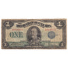 DC-25h 1923 Dominion $1 McCavour-Saunders, Blue Seal, Group 2, Series A, G-VG