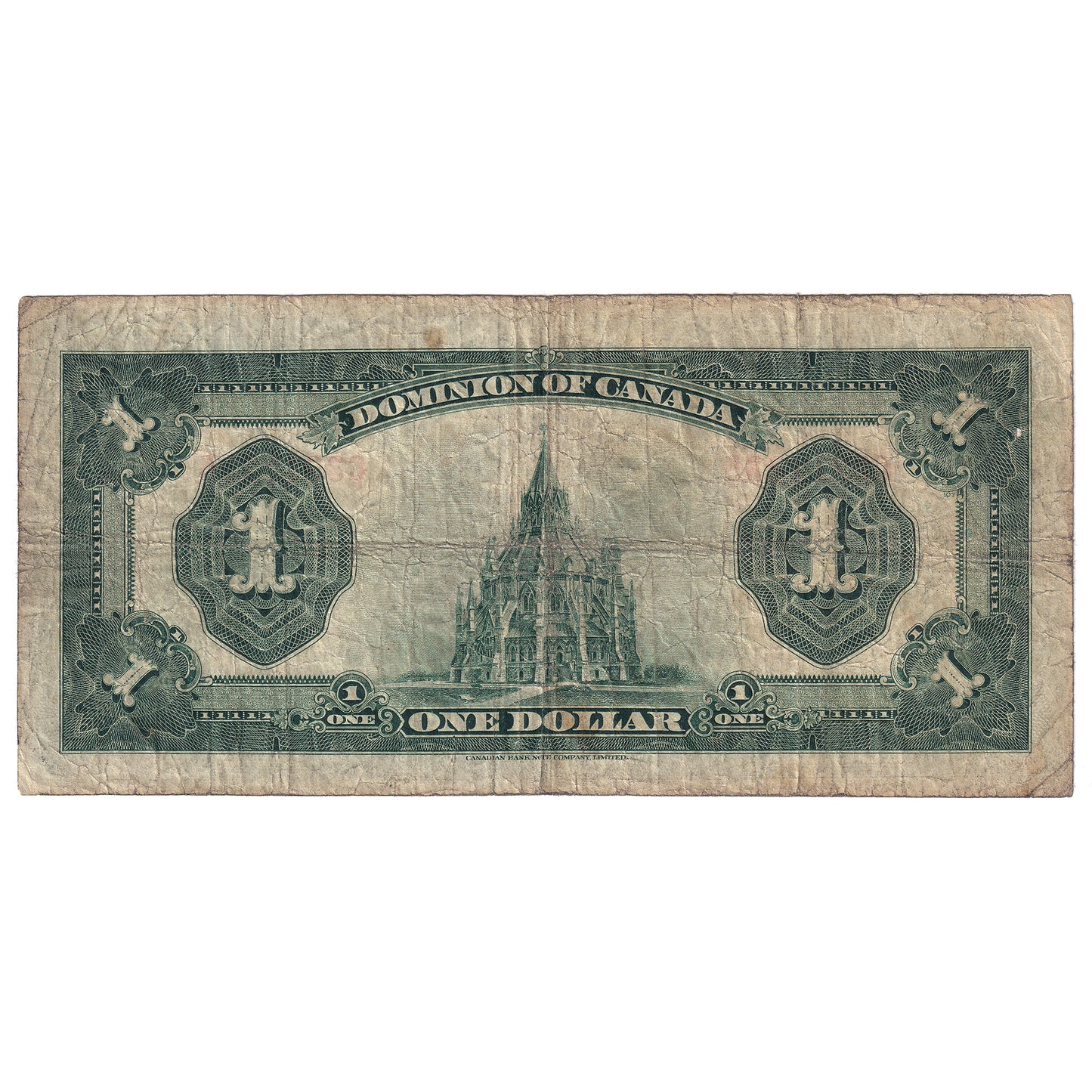 DC-25j 1923 Dominion $1 McCavour-Saunders, Green Seal, Group 2, VG
