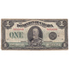 DC-25o 1923 Dominion $1 Campbell-Clark, Black Seal, Group 4, Series E, G-VG
