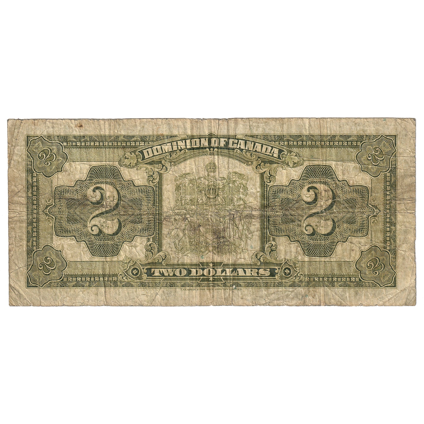 DC-26h 1923 Dominion $2 McCavour-Saunders, Blue Seal, Group 2, Series R, G-VG
