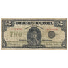 DC-26j 1923 Dominion $2 Campbell-Sellar, Black Seal, Group 3, Series U, VF
