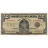DC-26l 1923 Dominion $2 Campbell-Clark, Black Seal, Group 4, Series W, F