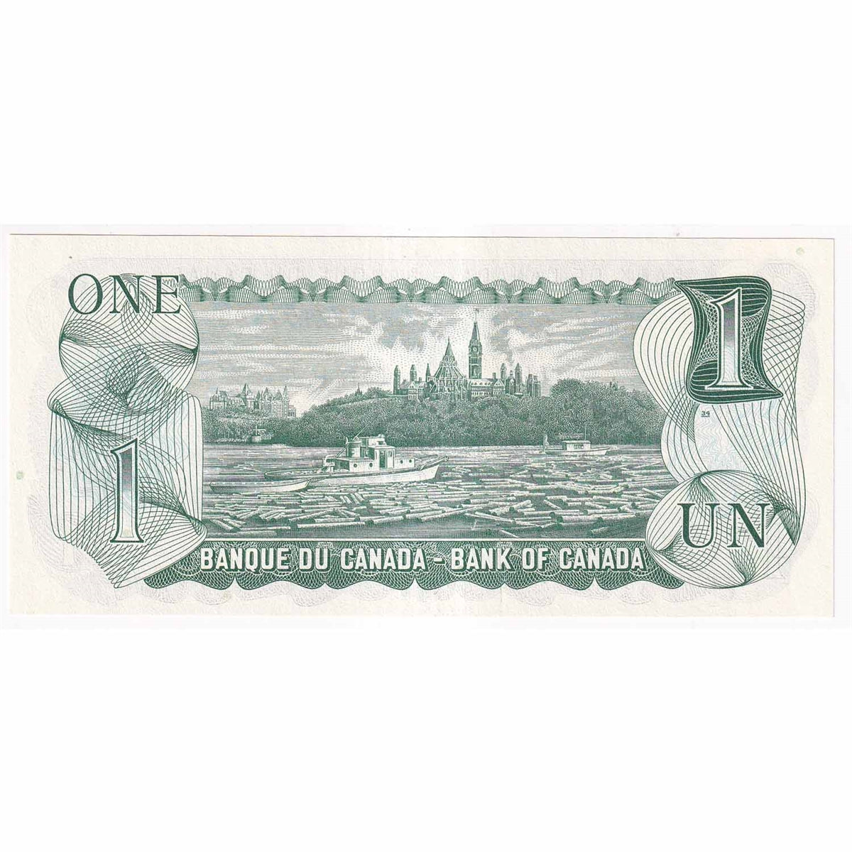 BC-46a-i 1973 Canada $1 Lawson-Bouey, EAK, Litho, Almost Uncirculated (AU50)