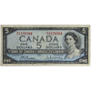 BC-39b 1954 Canada $5 Beattie-Rasminsky, R/X, F