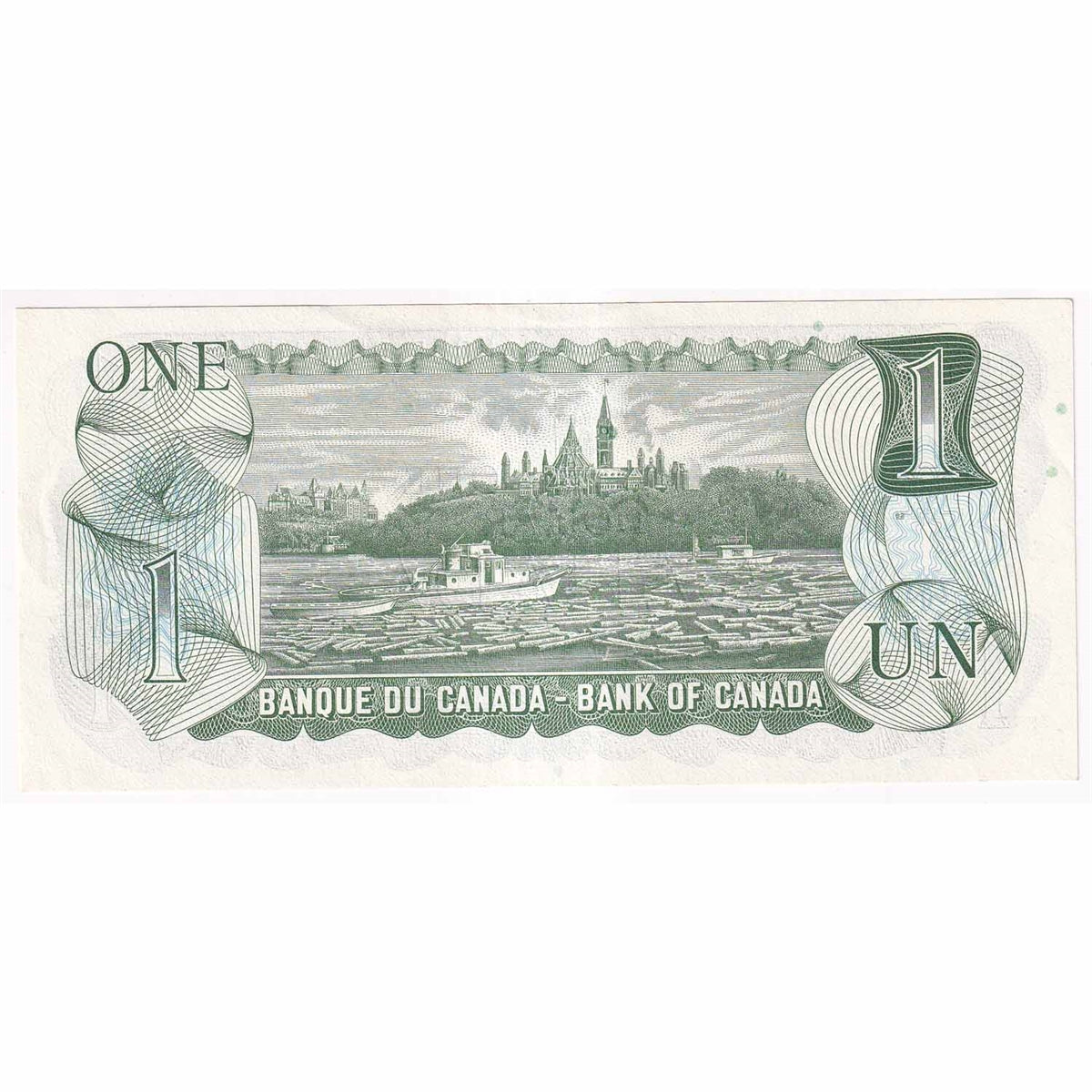 BC-46b 1973 Canada $1 Crow-Bouey, ALM, AU-UNC (AU55)