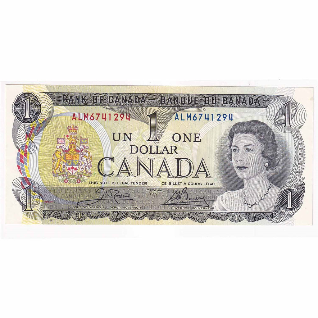BC-46b 1973 Canada $1 Crow-Bouey, ALM, EF-AU (EF45)