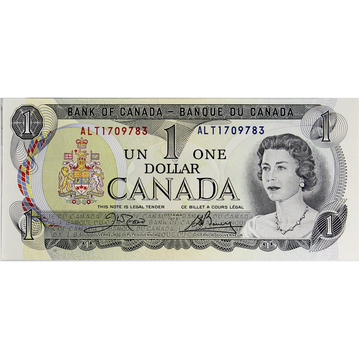BC-46b 1973 Canada $1 Crow-Bouey, ALT, Choice Uncirculated (CUNC63)