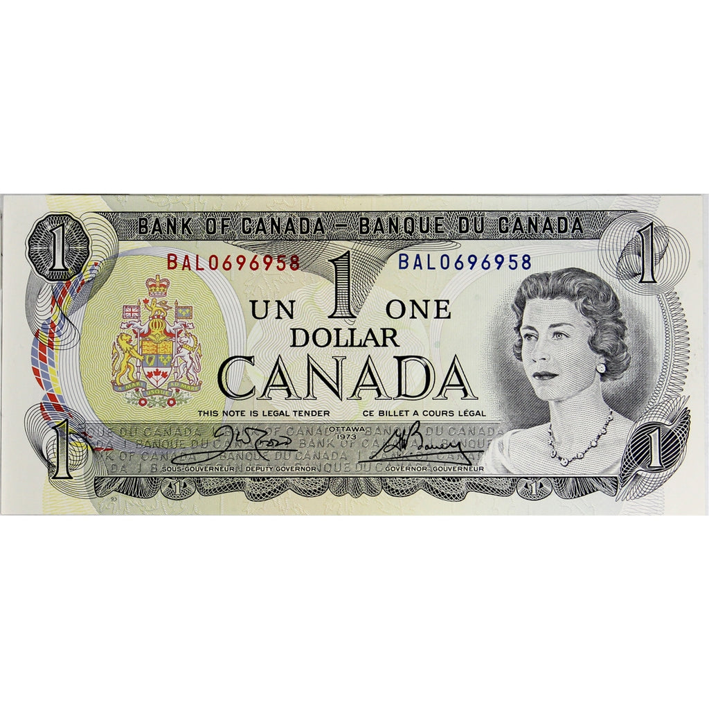 BC-46b 1973 Canada $1 Crow-Bouey, BAL, Uncirculated (MS60)