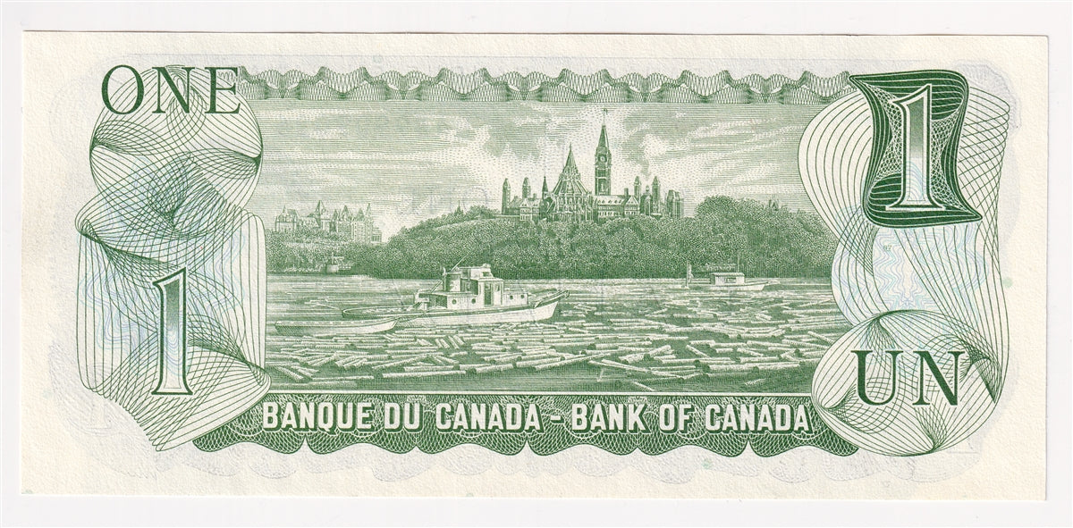 BC-46b 1973 Canada $1 Crow-Bouey, BAN, Choice Uncirculated (CUNC63)