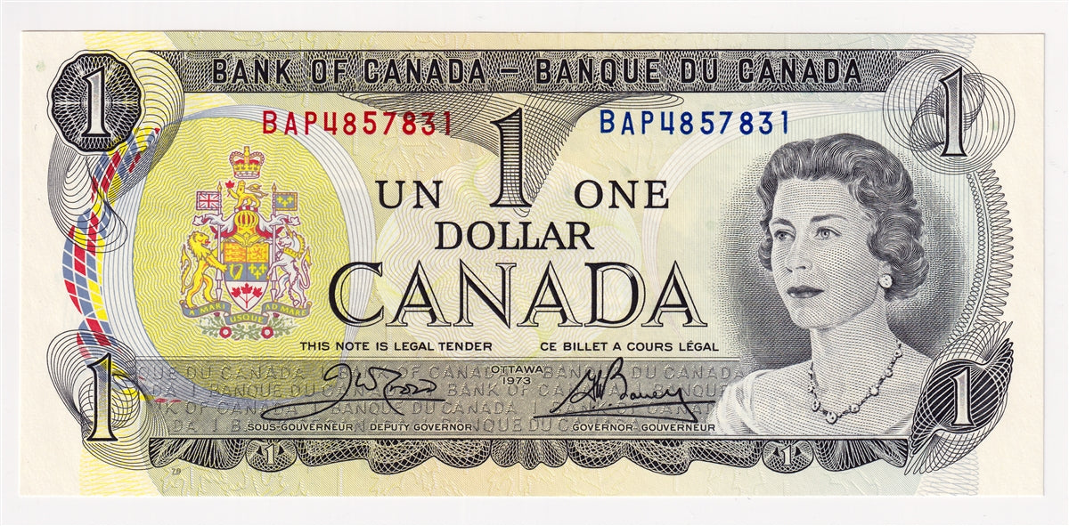 BC-46b 1973 Canada $1 Crow-Bouey, BAP, Choice Uncirculated (CUNC63)