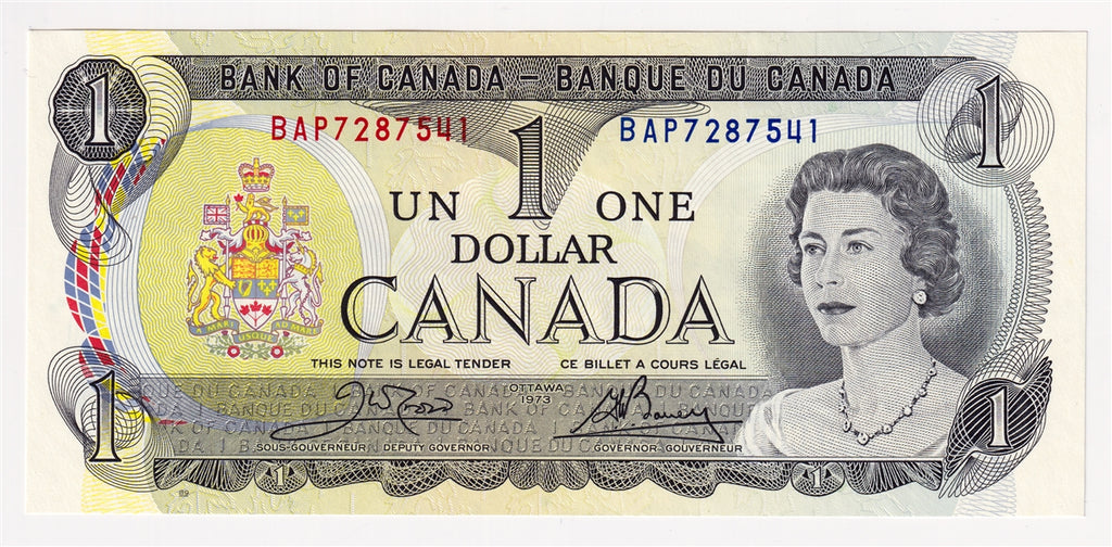 BC-46b 1973 Canada $1 Crow-Bouey, BAP, Uncirculated (MS60)