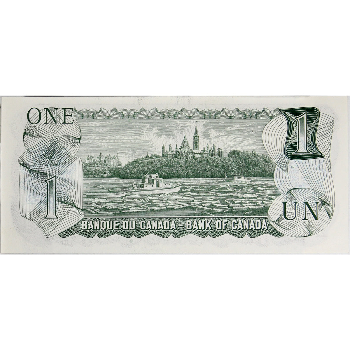 BC-46b 1973 Canada $1 Crow-Bouey, BAR, Choice Uncirculated (CUNC63)