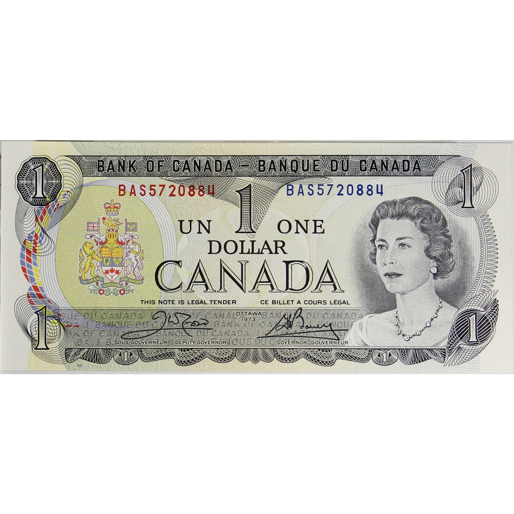 BC-46b 1973 Canada $1 Crow-Bouey, BAS, Uncirculated (MS60)