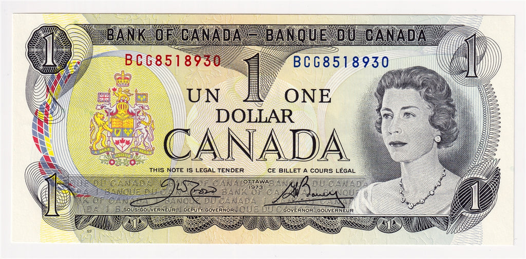 BC-46b 1973 Canada $1 Crow-Bouey, BCG, Choice Uncirculated (CUNC63)